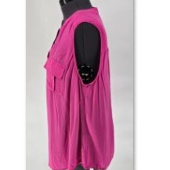 616-37 Torrid pink sleeveless top blouse size 2 (18/20) - Picture 5 of 9